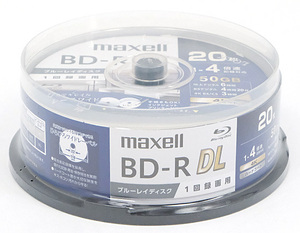 maxell 録画用ブルーレイディスク BD-R DL 4倍速 20枚組 BRV50WPG.20SP [管理:1000023961]