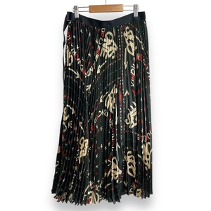 新品同様 23SS sacai サカイ Eric Haze Print Skirt 総柄 マキシ丈 プリーツスカート 23-06462 1 モスグリーン