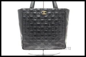 希少美中古■CHANEL 8番台 アイコン レザー トートバッグ シャネル■1031paA1371-O