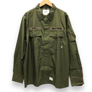 ▼タグ付き 未使用【WTAPS】ダブルタップス ユーティリティーシャツ 日本製 サイズX03 男性用 メンズ トップス RA7321