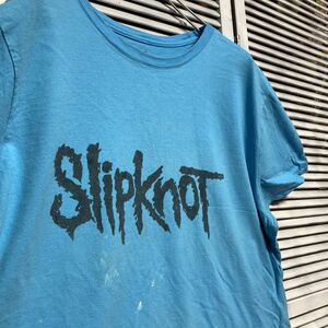 AHUP 1スタ 水色 バンド Tシャツ スリップノット Slipknot ロゴ 90s 00s ビンテージ アメリカ 古着 ベール 卸 仕入れ