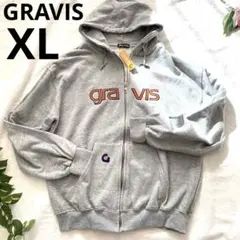 美品✨GRAVIS グラビス　パーカー　フーディー　グレー　XL タグ付き