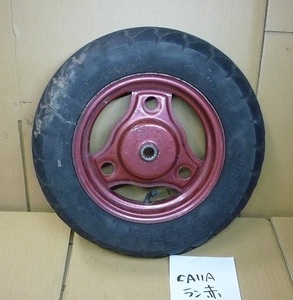 CA11A 蘭 Rホイールタイヤ (検 スズキ ラン ran suzuki 赤 リア rear wheel CA13A バラ 薔薇 bara 8インチ 3.00-8