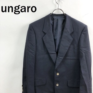 【人気】ungaro/ウンガロ ジャケット スーツ ウール100％ 金ボタン ブラック サイズ165/S5442