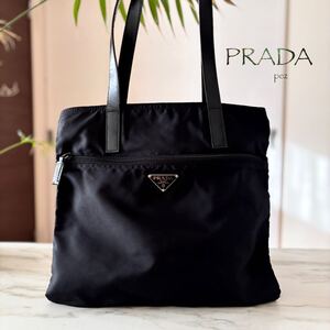 極美品 PRADA プラダ テスート トートバッグ＊メンズ レディース ハンド ブラック 黒 軽量 フォーマル ビジネス 通勤