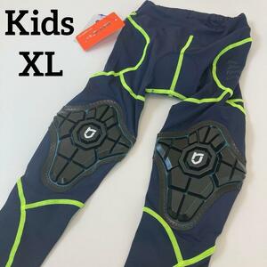 【新品】サイクルパンツ XL ネイビー×グリーン ランバイク ストライダー