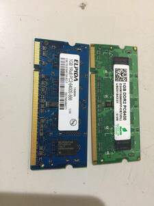 中古品 DDR2 PC2-800 2GB(1G*2) 現状品②