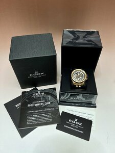 極美品 EDOX エドックス デルフィンメカノ 自動巻き腕時計 85303-375R-NRN スケルトン ラバーベルト メンズ 福井県質屋の質セブン