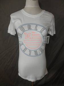 USA購入サーフ系ハーレー《Hurley》ロゴプリントTシャツ US S 白