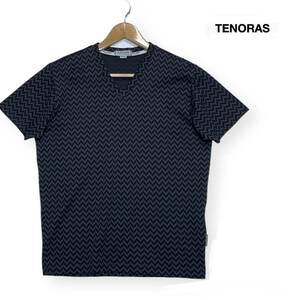 ★MEN’S TENORAS メンズティノラス 日本製 総柄 半袖Tシャツ カットソー Mサイズ★