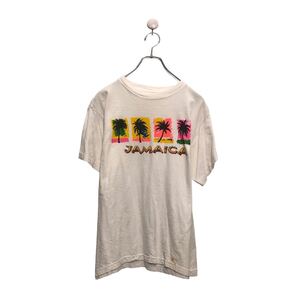 半袖 プリント Tシャツ S ホワイト イラスト クルーネック 古着卸 アメリカ仕入 a605-6113