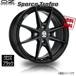 OZレーシング OZ Sparco Trofeo グロスブラック 16インチ 4H100 6.5J+37 4本 63.3 業販4本購入で送料無料