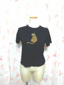 902　SPRING FIELD虎の刺しゅうの半袖Tシャツ　サイズS～M