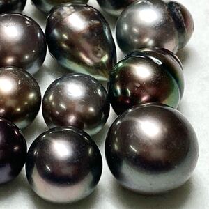 1円〜!!◆南洋黒蝶真珠おまとめ155.5ct◆f 約31.1g 10.0-16.5mm pearl パール 真珠 ジュエリー jewelry ルース 裸石 宝石 w3マ24