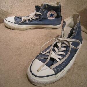 MADE IN U.S.A.　　コンバース　オールスターハイ　　青キャンバス　　約26.5㎝　US8　　　　　converse　ALLSTAR HI　ブルー　　　wj2410b