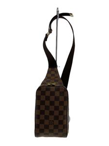 LOUIS VUITTON◆ジェロニモス_ダミエ・エベヌ_BRW/PVC/BRW