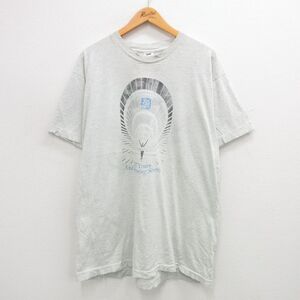 XL/古着 フルーツオブザルーム 半袖 ビンテージ Tシャツ メンズ 90s マラソン ニューヨーク 大きいサイズ クルーネック 薄グレー 霜降り 24