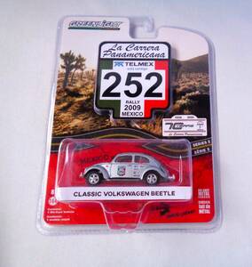 ◆グリーンライト　GREENLIGHT　1/64　CLASSIC VOLKSWAGEN BEETLE　RALLY 2009 MEXICO　252　フォルクスワーゲン ビートル