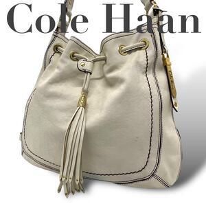 美品　Cole Haan コーンハーン　ショルダーバッグ　レザー　白