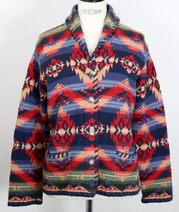 LAUREN RALPH LAUREN native concho button cotton cardigan ローレン ラルフローレン ネイティブ コットン ニット カーディガン b8786