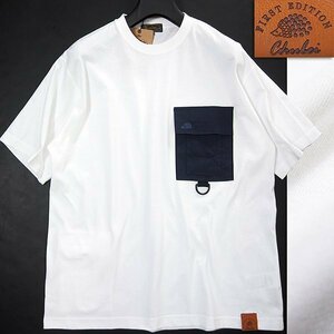 新品 チュウベイ 24SS コットン Dカンポケット 半袖 カットソー L 白 【CH1442094_07】 CHUBEI 春夏 メンズ Tシャツ 丸首 ネームタグ