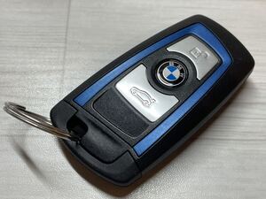 美品 BMW 純正 スマートキー 3ボタン 青 Fクラス F30 F20 Mスポーツ ツーリング 1シリーズ 3シリーズ トランクボタン リモコン