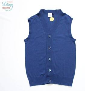 未使用【 Letroyes ルトロワ 】フランス製 HENRI GILET ジレ V-NECK VEST コットンニット Vネック ベスト 4 LTC116-191 ストレッチ 薄手