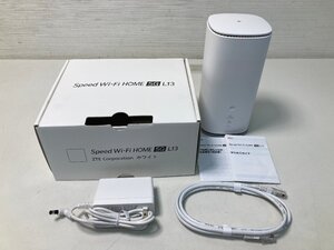 【★22-17】■中古■ZTE au Speed Wi-Fi HOME 5G L13 ZTR02SWU ホワイト Wi-Fiルーター ネットワーク利用制限◯（8092）