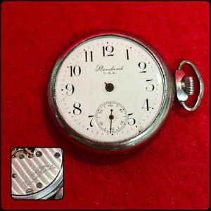 ジャンク New York Standard U.S.A アンティーク 手巻き 懐中時計 機械式 時計 当時物 (06176T