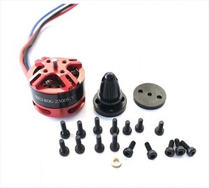 【新品】 ブラシレスモーター Dys BE1806 2300KV (赤）レッド ドローン FPV レーシング マルチコプター