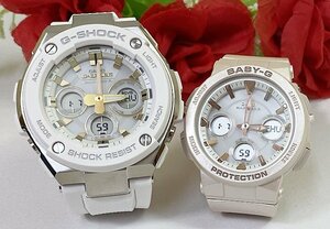 恋人達のペアウオッチ G-SHOCK BABY-G ペア腕時計 カシオ 2本セット 電波ソーラー gショック ベビーg GST-W300-7AJF BGA-2510-4AJF