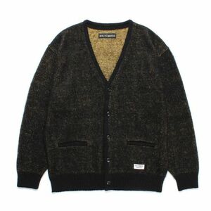 定価68200円 新品 WACKO MARIA 24AW GLITTER MOHAIR CARDIGAN ゴールドラメ モヘア カーディガン 24FW-WMK-KN18 ワコマリア L