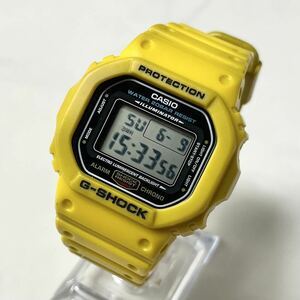 【人気カラー】 実働 CASIO G-SHOCK DW-5600P カシオ Gショック デジタル 5600 シリーズ メンズ 腕時計 ウォッチ イエロー 黄色 稼働品