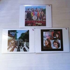 ビートルズ B② スチール プレート 3枚セット LET IT BE・LONELY HEARTS・ABBEY ROAD 新品　グッズ The Beatles