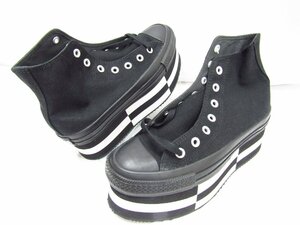 未使用 CONVERSE ALL STAR CHUNKY BLOCK HI コンバース オールスター チャンキーブロックハイ 24.5cm ブラック BOXなし 未使用品 ◆130533