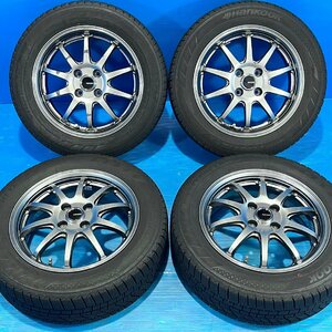 バリ溝 175/65R15 ハンコック winter icept iz2a ウインター アイセプト ホットスタッフ Gspeed G04 15インチ 5.5J+43 4H100 キューブ