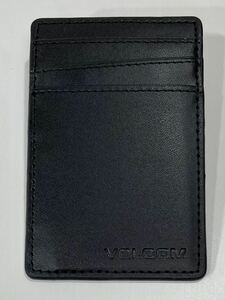 VOLCOM ボルコム D6032101BLK カードホルダー CardHolder 革製品 レザー デボス加工 ロゴ Logo カード入れ ヴォルコム 新品即決 送料無料