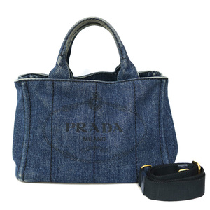 PRADA プラダ ハンドバッグ トートバッグ カナパトート ブルー 中古 限界値下げ祭12-OF