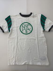 ■ＧＡＰ■新品■160■ギャップ■人気Ｔシャツ■NYC■ＵＳＡ■白■ロゴTシャツ■袖の切り替えがおしゃれです■バスケ■7.2-1