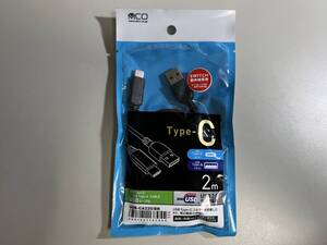 新品未使用★ミヨシ USB-CA220/BK Type-C 2m USBケーブル　USB2.0規格認証品　SWITCH動作確認済