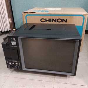 昭和レトロ 希少 CHINON チノン DIRECT SOUND AUTO-300 8mm映写機 サウンドプロジェクター+TVスタイルスクリーン 元箱入り 中古 ジャンク