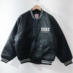 90s DUKE大学カレッジナイロン中綿スタジャンメンズLアメカジ古着ストリート