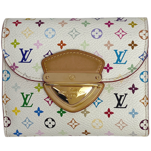 ルイ・ヴィトン Louis Vuitton ポルトフォイユ ジョイ 三つ折り財布 モノグラムマルチカラー ブロン オランジュ M60280 レディース 中古