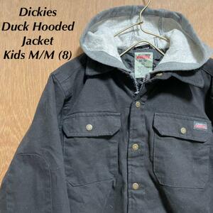 DICKIES ディッキーズ DUCK ダック地 フード付き ワークジャケット Hooded Work Jacket サイズ 8 Size 8 Black 子ども キッズ KIDS