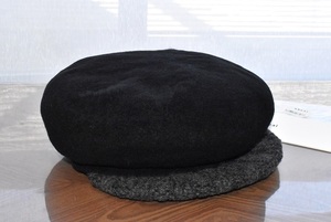 sacai サカイ Hybrid Beret ハイブリッド ウールニット ドッキング ベレー帽 キャップ 帽子 フリー 未使用