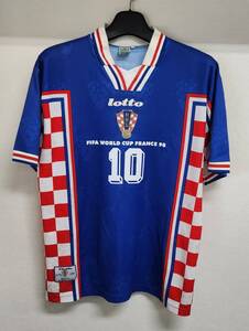 98W杯 クロアチア(A)＃10 ボバン Boban 半袖 lotto正規 1998 World Cup仕様 L