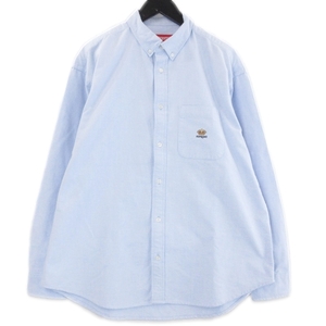 Supreme シュプリーム 長袖シャツ 24AW Loose Fit Flannel Oxford Shirt ルーズフィット ボタンダウン Light Blue M 71011114