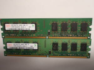 DDR2-SDRAM 2GBＸ2枚 PC2-6400 hynix