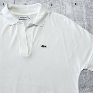 LACOSTE リラックスフィット ピケ ポロシャツ 半袖 ラコステ ワニ　　ワンポイント ボタンレス スキッパー ネック キモノスリーブ 玉10176