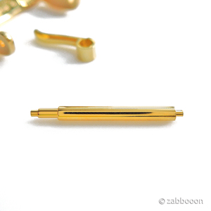 尾錠用 16mm バネ棒 Gilt ゴールド 金メッキ仕上げ ヴィンテージ【高品質スイス製】革ベルト用 バックル 入手困難！